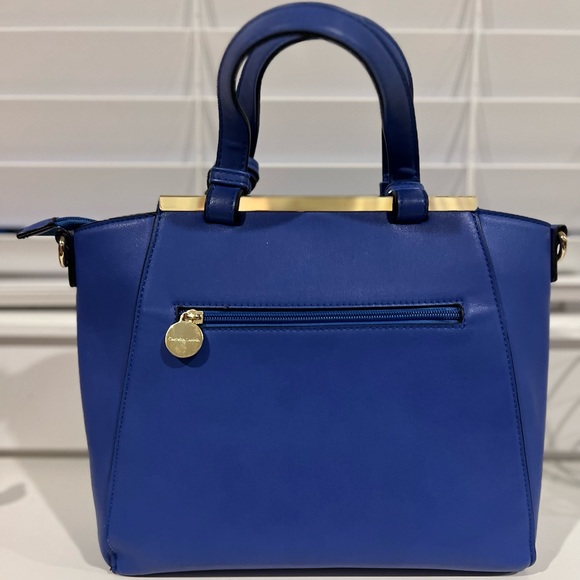 Christian Lacroix Top Handle Structured Bag in Bright Cobalt - Picture 2 of 9